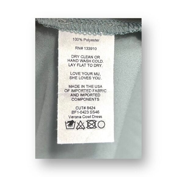 Show Me Your Mumu M Sage Verona Cowl Neck Midi Dress Wedding Guest Bridesmaid - Picture 5 of 9